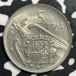 1957(59) Spain 5 Pesetas Lot#T1490 High Grade! Beautiful!