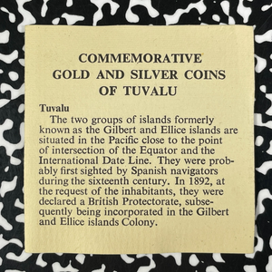 1976 Tuvalu $5 Dollars Lot#B2591 Silver! Proof! With Case & C.O.A.