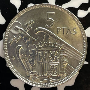 1957(59) Spain 5 Pesetas Lot#T3077 High Grade! Beautiful!
