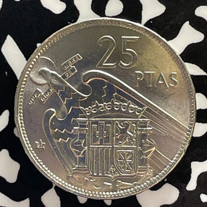 1957(67) Spain 25 Pesetas Lot#T3069 High Grade! Beautiful!