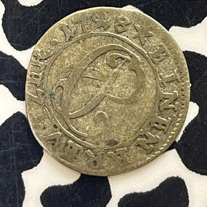 1728-GW Germany Pfalz 1 Kreuzer Lot#T5855 Silver! Scarce!