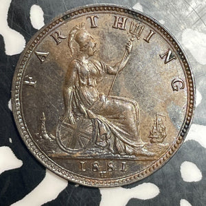 1881-H Great Britain 1 Farthing Lot#T3247 High Grade! Beautiful!
