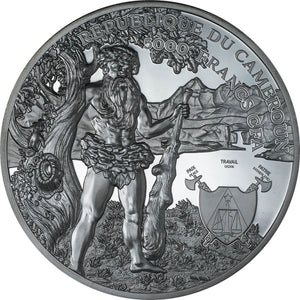 2022 Cameroon 5000 Franc Wildman 5oz Silver Ultra High Relief Black Proof