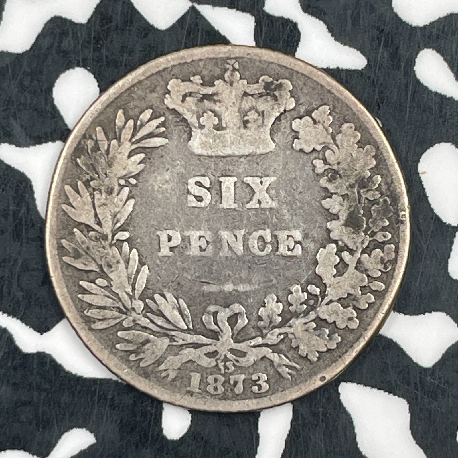 1873 Great Britain 6 Pence Sixpence Lot#F7729 Silver!