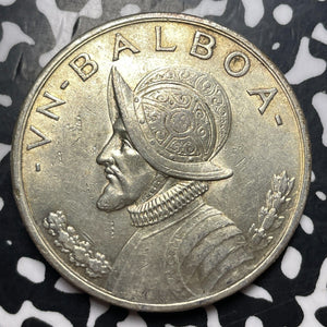 1931 Panama 1 Balboa Lot#JM8291 Large Silver! High Grade! Beautiful!