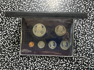 1973 British Virgin Islands 6x Coin Proof Set Lot#B2810 Including Silver!