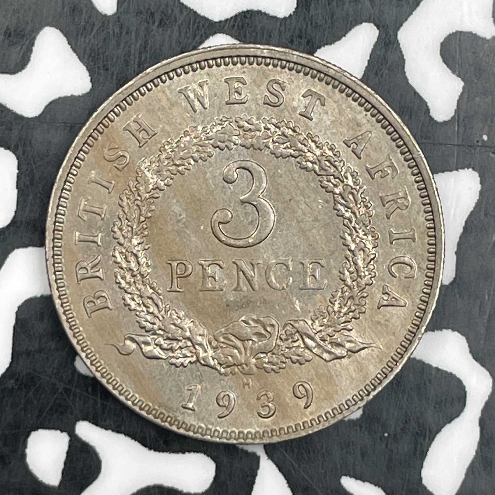 1939-H British West Africa 3 Pence Threepence Lot#N2209 High Grade! Beautiful!