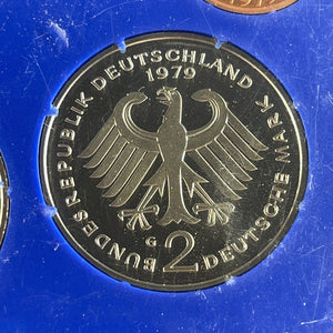 1979-G West Germany 10x Coin Proof Set Lot#B2407 With Case