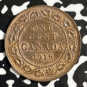 1918 Canada Large Cent Lot#E1938 Beautiful Detail, Old Cleaning