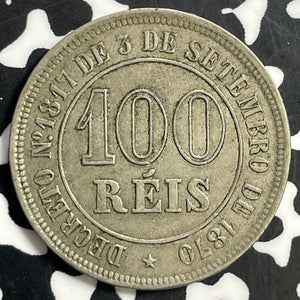 1881 Brazil 100 Reis Lot#T1050 Nice!