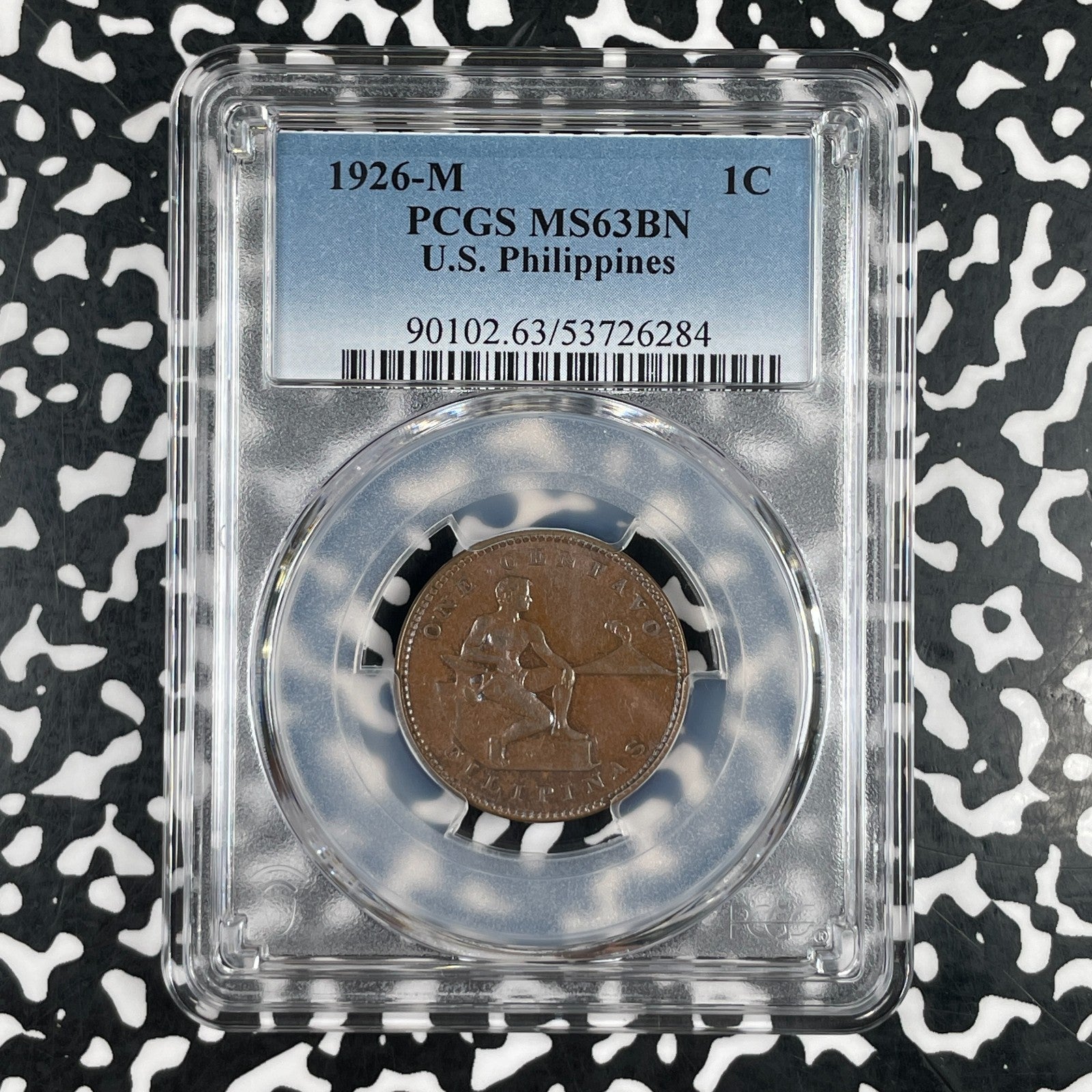 1926-M U.S. Philippines 1 Centavo PCGS MS63BN Lot#G3825 Choice UNC!