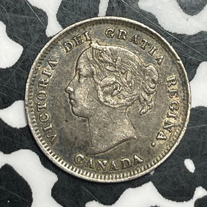 1885 Canada 5 Cents Lot#JM9499 Silver! Nice! Key Date!