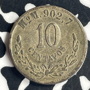 1895-Mo M Mexico 10 Centavos Lot#T6902 Silver!