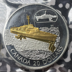 2003 Canada HMCS Bras d'Or $20 Dollars ICCS PR68 Cameo Lot#OV1340 Silver!