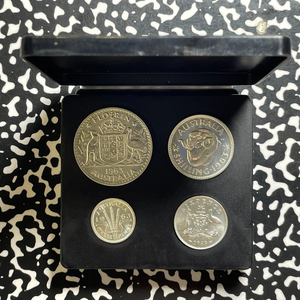 1963 Australia 4x Coin Proof Set Lot#B2525 Silver! With Original Case