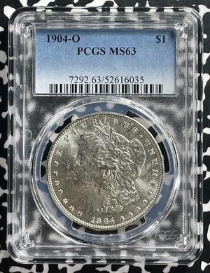 1904-O U.S. $1 Morgan Dollar PCGS MS63 Lot#G397 Silver! Choice UNC!