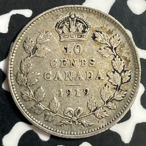 1919 Canada 10 Cents Lot#E7278 Silver!