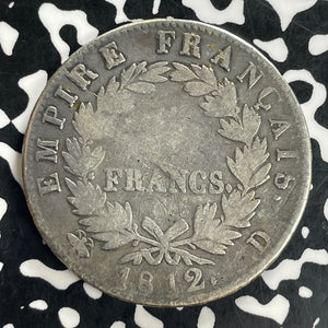 1812-D France Napoleon 5 Francs Lot#JM0100 Large Silver!