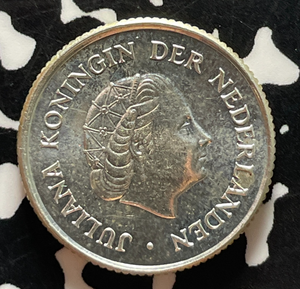 1967 Netherlands Antilles 1/4 G Lot#T5009 Silver! High Grade! Beautiful!