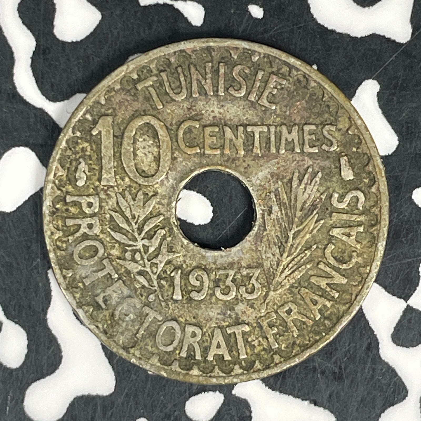 1933 Tunisia 10 Centimes Lot#C5955