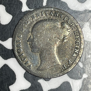 1875 Great Britain 3 Pence Threepence Lot#T6205 Silver!