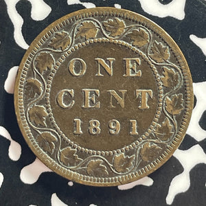 1891 Canada Large Cent Lot#T7826 Large Leaves, Large Date