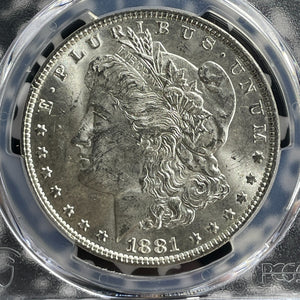 1881 U.S. $1 Morgan Dollar PCGS MS63 Lot#G553 Silver! Choice UNC!