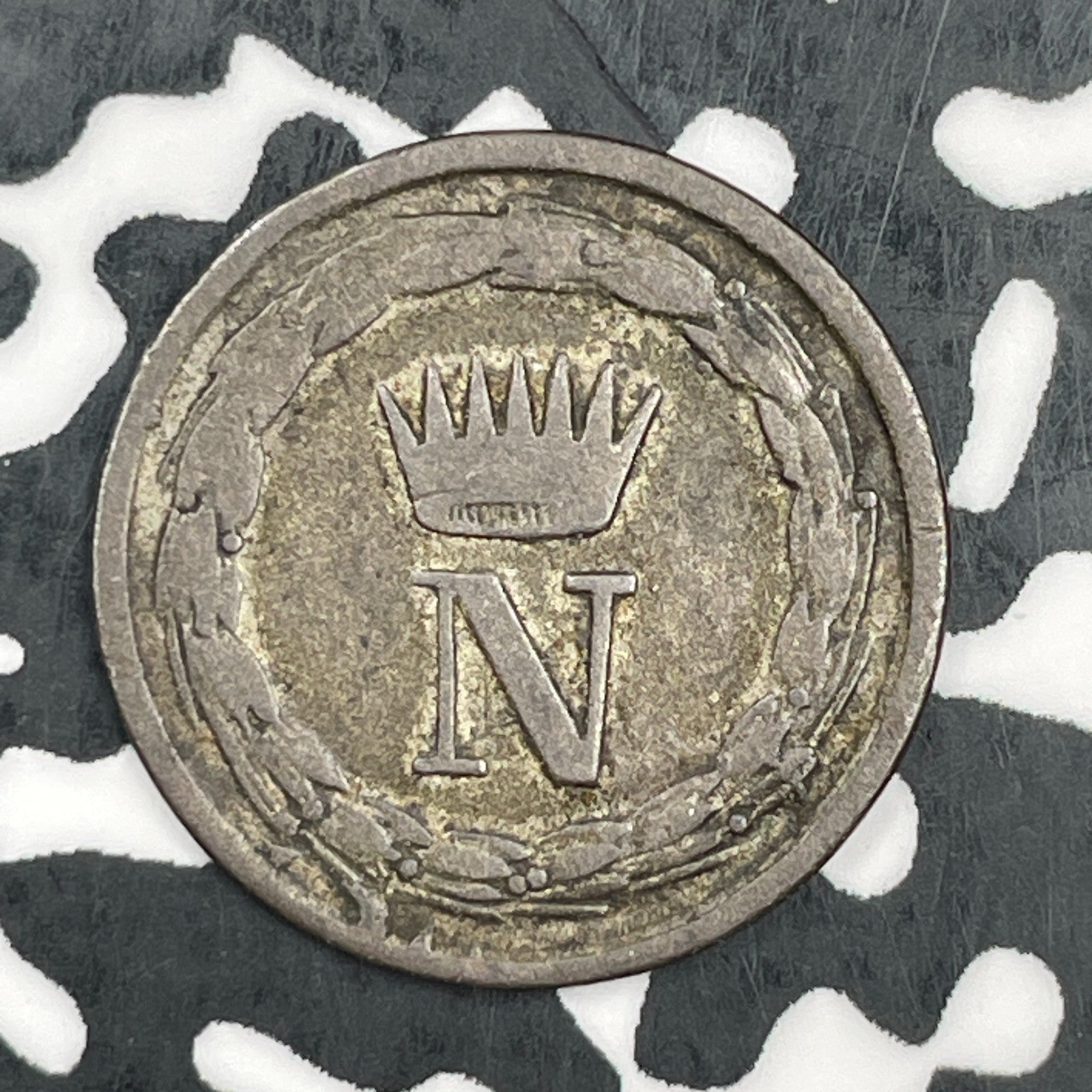 1812-M Italy Kingdom of Napoleon 10 Centesimi Lot#F6845 Silver!