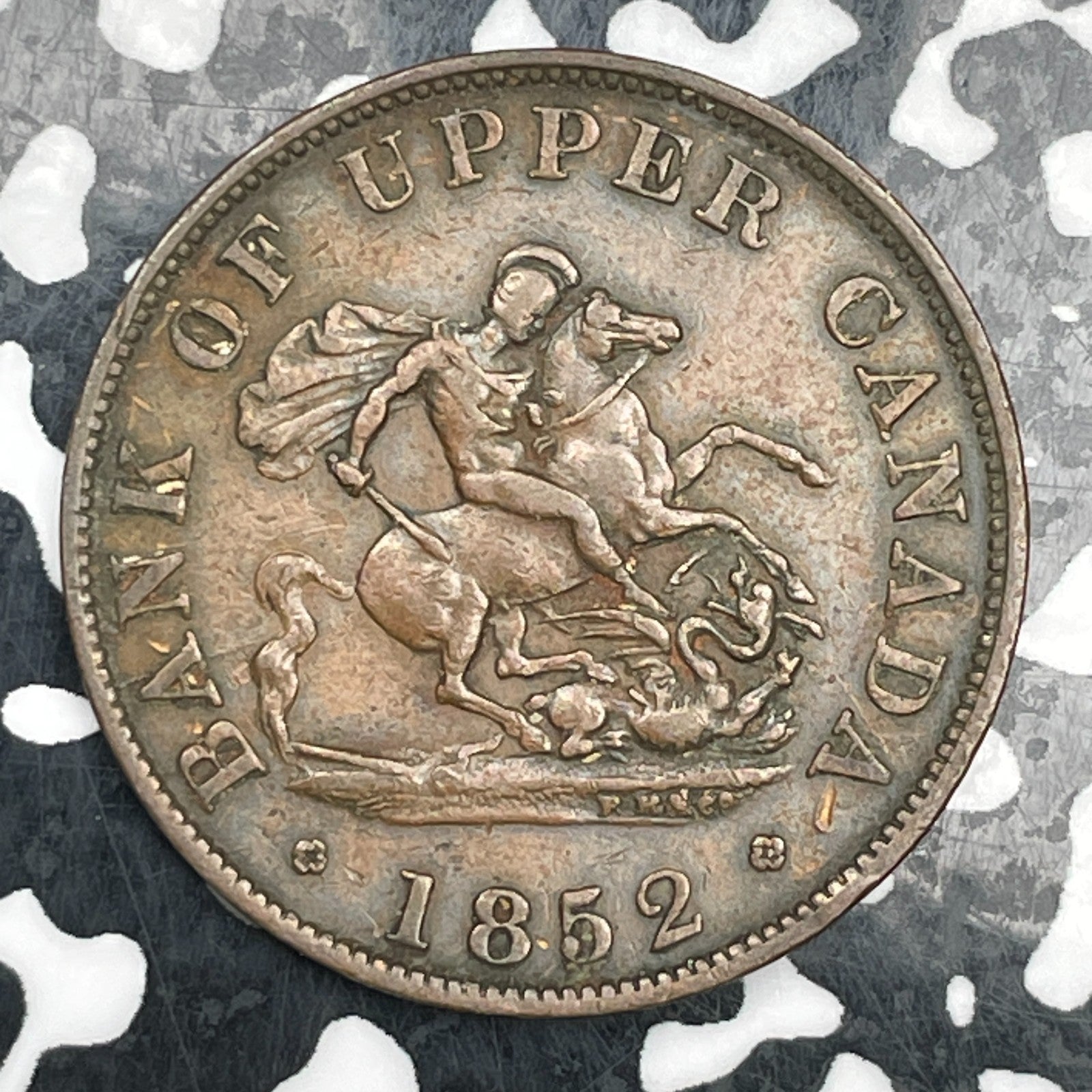 1852 Upper Canada 1/2 Penny Token Lot#N2618