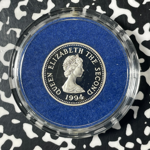 1994 Jersey 'Century' Ship £1 Pound Lot#B2584 Silver! Proof! With Box & COA