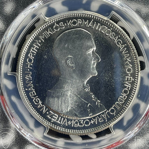 "1930"-BP Hungary 5 Pengo PCGS PR66 Lot#G916 Silver! Proof! Restrike KM#512.2