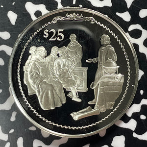 1992 British Virgin Islands $25 Dollars Lot#T4627 Large Silver Coin! Proof!