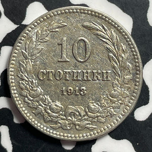 1913 Bulgaria 10 Stotinki Lot#T1397 Nice!