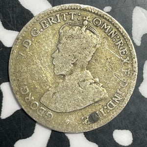 1914 Australia 3 Pence Threepence Lot#T2856 Silver!