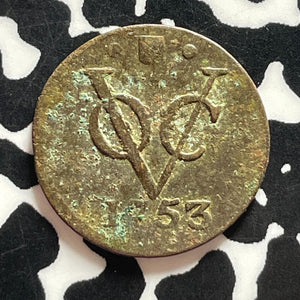1753 Netherlands East Indies Utrecht 1/2 Duit Half Duit Lot#T4368