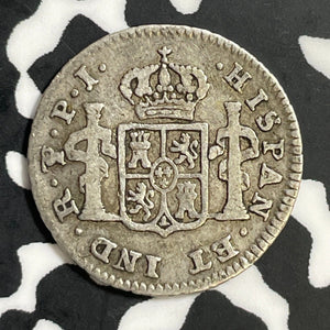 1806-PTS PJ Bolivia 1/2 Real Half Real Lot#E6958 Silver!