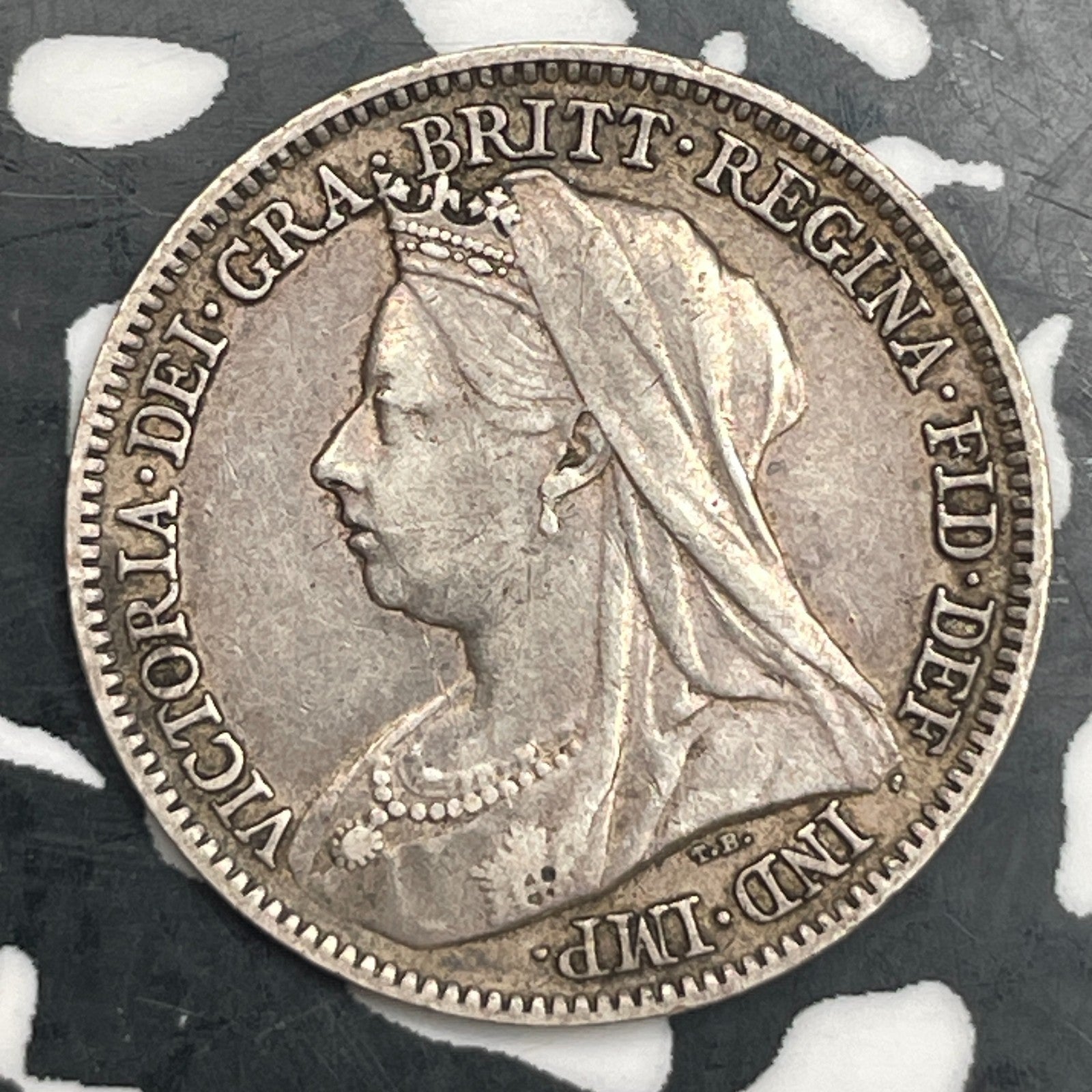 1898 Great Britain 6 Pence Sixpence Lot#F7170 Silver! Nice!