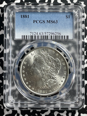 1881 U.S. $1 Morgan Dollar PCGS MS63 Lot#G568 Silver! Choice UNC!