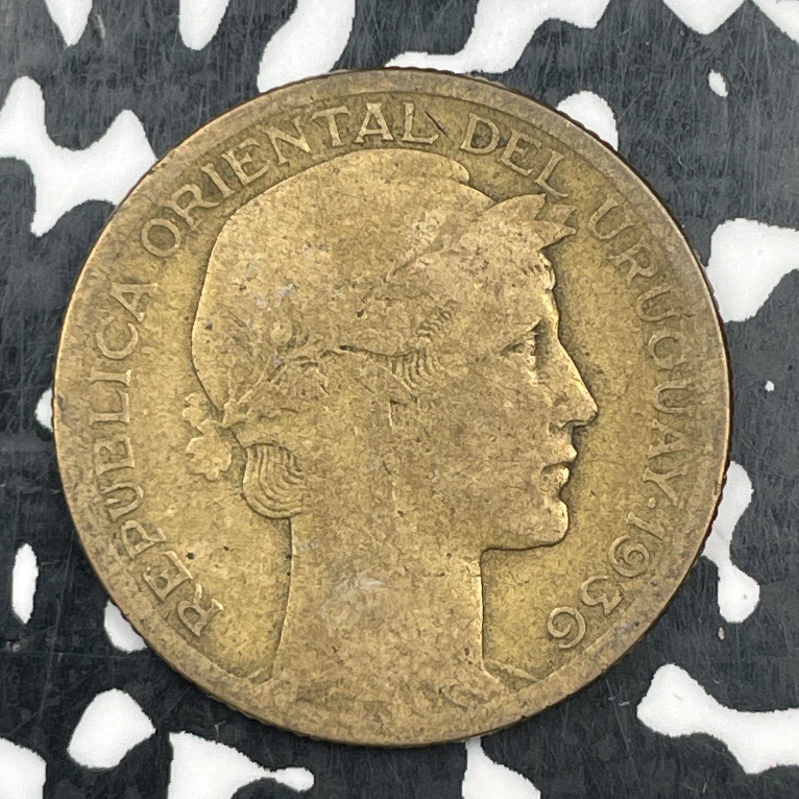 1936 Uruguay 10 Centesimos Lot#F9469