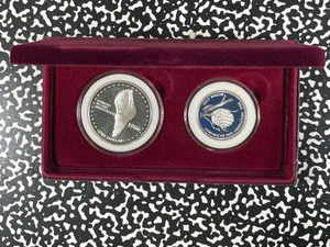 1986 Marshall Islands 2x Coin Proof Set Lot#B2602 Silver! With Case & C.O.A.