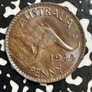 1944 Australia 1 Penny Lot#E5678 High Grade! Beautiful!