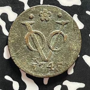 1745 Netherlands East Indies Holland 1 Duit Lot#T4343