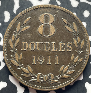 1911-H Guernsey 8 Doubles Lot#T8954