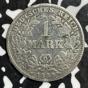 1882-J Germany 1 Mark Lot#E3784 Silver!