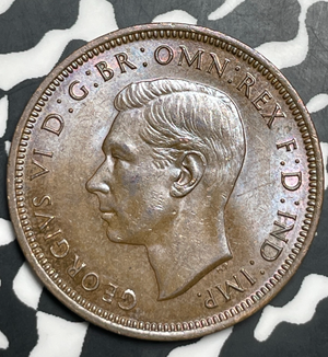 1945 Great Britain 1/2 Penny Half Penny Lot#T9056 High Grade! Beautiful!