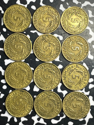 1936-A Germany 5 Pfennig (12 Available) (1 Coin Only)