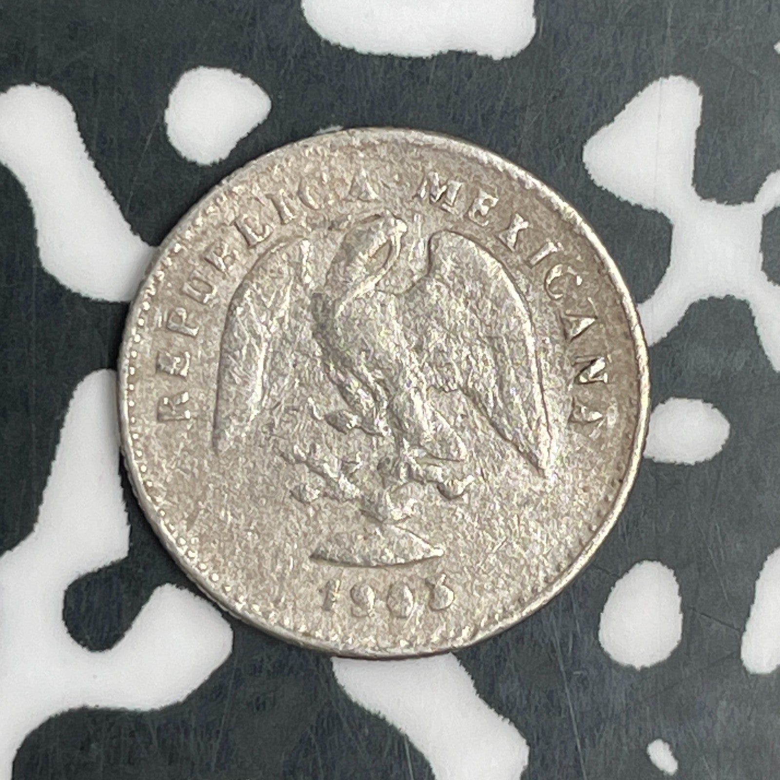 1903-Mo M Mexico 5 Centavos Lot#F9626 Silver!