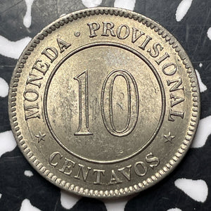 1880 Peru 10 Centavos Lot#MK240 High Grade! Beautiful!