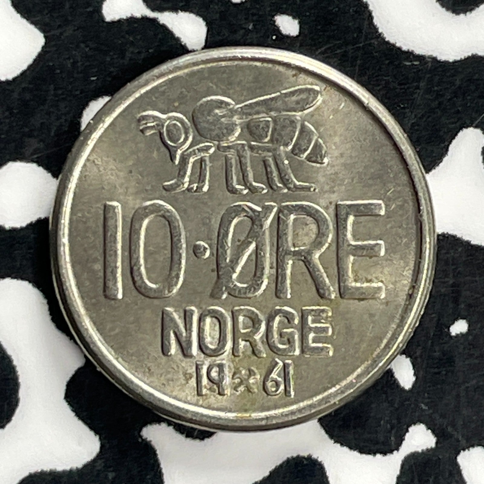 1961 Norway 10 Ore Lot#C1781 High Grade! Beautiful!