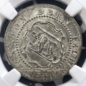 1826 Switzerland Bern 1 Batzen NGC MS66 Lot#G9105 Silver! Gem BU!